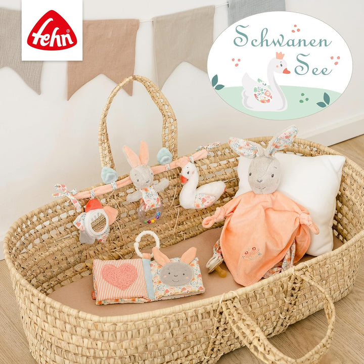 Fehn Kinderwagenkette Spielzeug Schwanensee – Baby Mobile Kette mit niedlichen Figuren zum Aufhängen