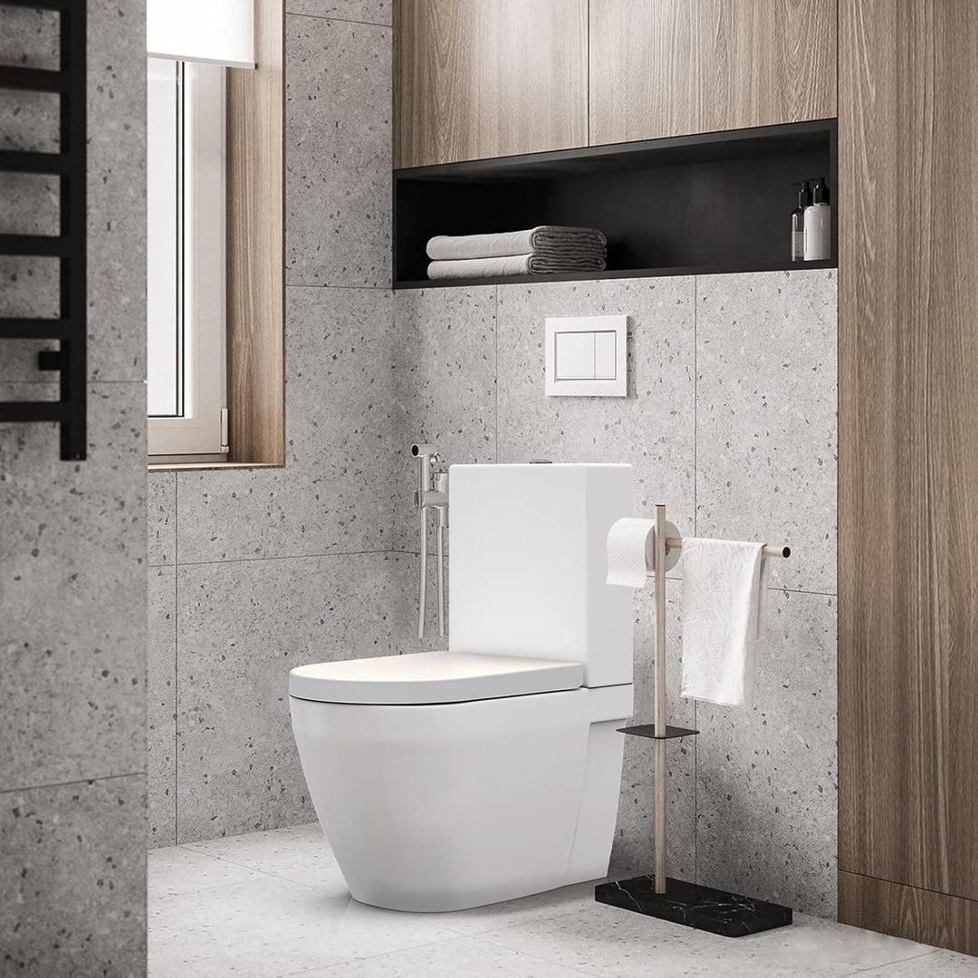 IDEALHOUSE Toilettendeckel mit Absenkautomatik, WC Sitz einfache Montage, Klodeckel Mit Quick-Releas