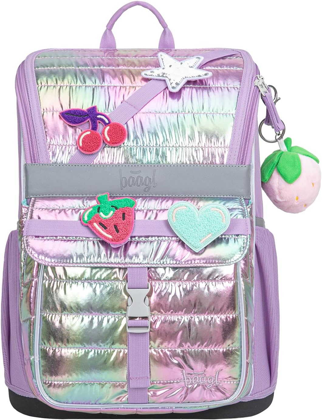 Baagl Schulranzen Mädchen Set 3 Teilig (Zippy Schultasche für 1. Klasse, Mäppchen, Turnbeutel), Grun