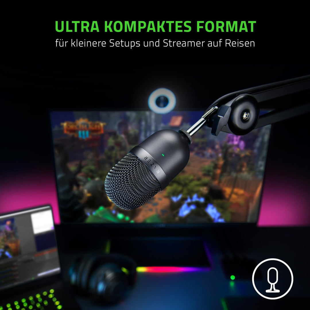 Razer Seiren Mini - USB Kondensator-Mikrofon für Streaming (Kompakt mit Supernieren-Richtcharakteris