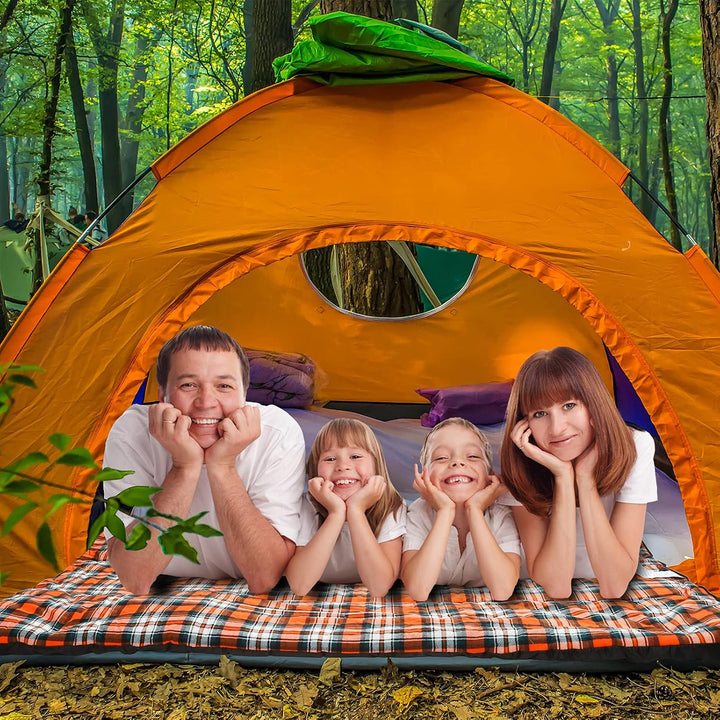 Baumwollflanell-Doppelschlafsack für Camping, Wandern oder Wandern. Queen Size 2 Person wasserdichte