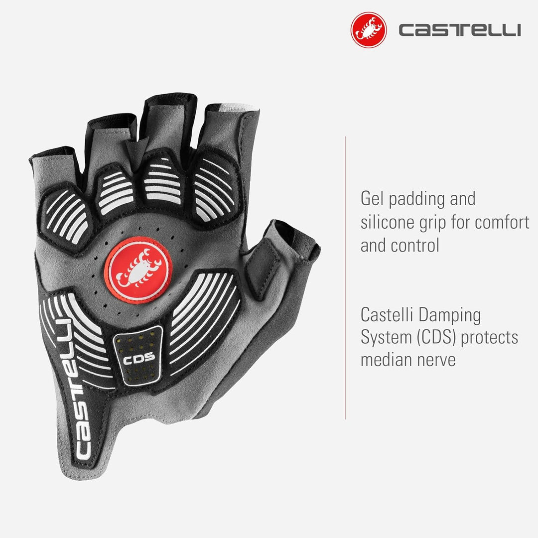 CASTELLI Men's Rosso Corsa PRO V Glove XS Weiss, XS Weiß
