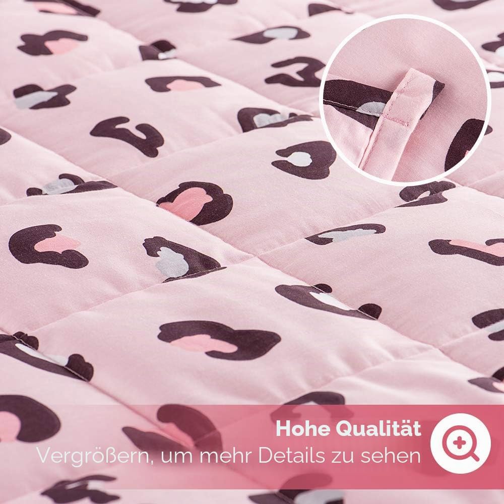 Sivio Gewichtete Decke, Ultra-gemütlich, 2,3kg, Gepunktet und Baumwoll-Seiten mit Cartoon-Mustern, s