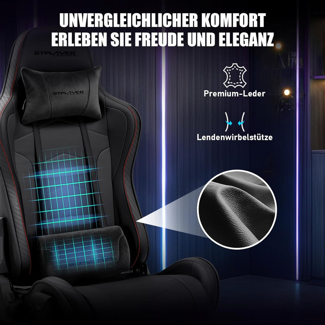 GTPLAYER Simulator Cockpit,Rennsimulator lenkradständer mit 3D-Stereo-Lautsprechern, Monitorhalterun
