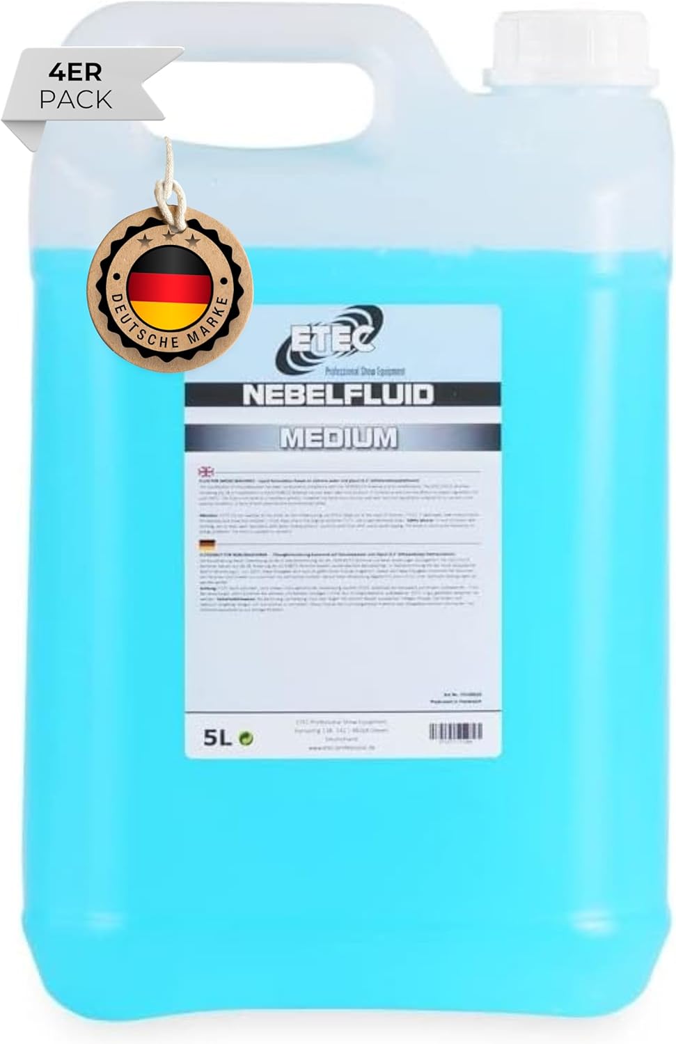ETEC Professional Nebelfluid 20 Liter Medium Standard Nebel Rauch Fog Fluid 4x Medium 5 Liter, 4x Me