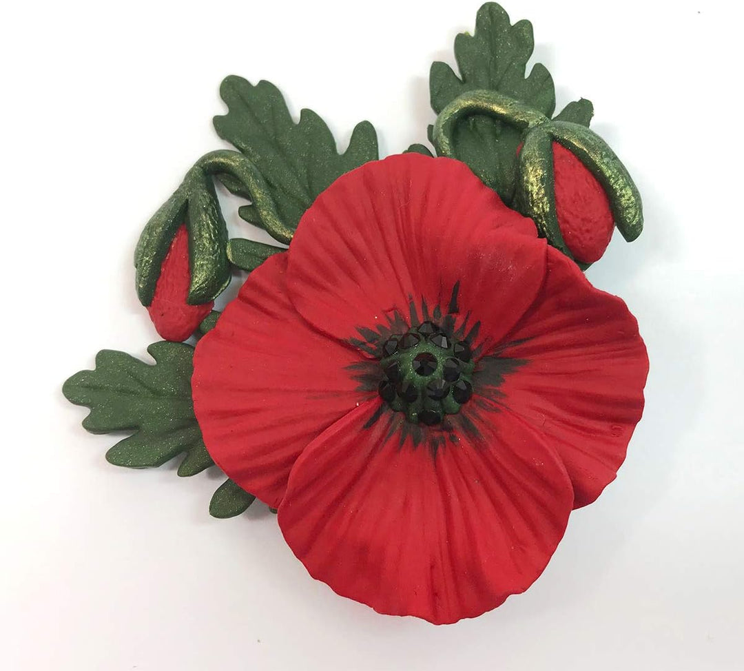 Flower Pro Silikonform für Kuchendekoration und Basteln von Katy Sue – macht 3 Grössen von Mohnblume