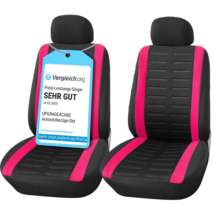 Upgrade4cars Autositzbezüge Set für die Vordersitze | Auto-Schonbezüge Universal in Pink Vordersitze