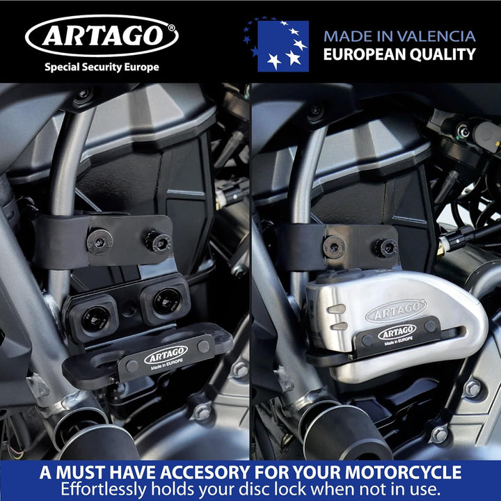 Artago K202 Halterung für Motorrad Diebstahlsicherung Artago 32, Universal zur Befestigung an Rohren
