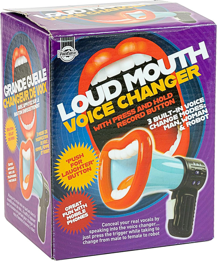 Funtime 10629 Loudmouth Voice Changer Elektronischer Sprachwechsler, Rot/Weiss/Blau