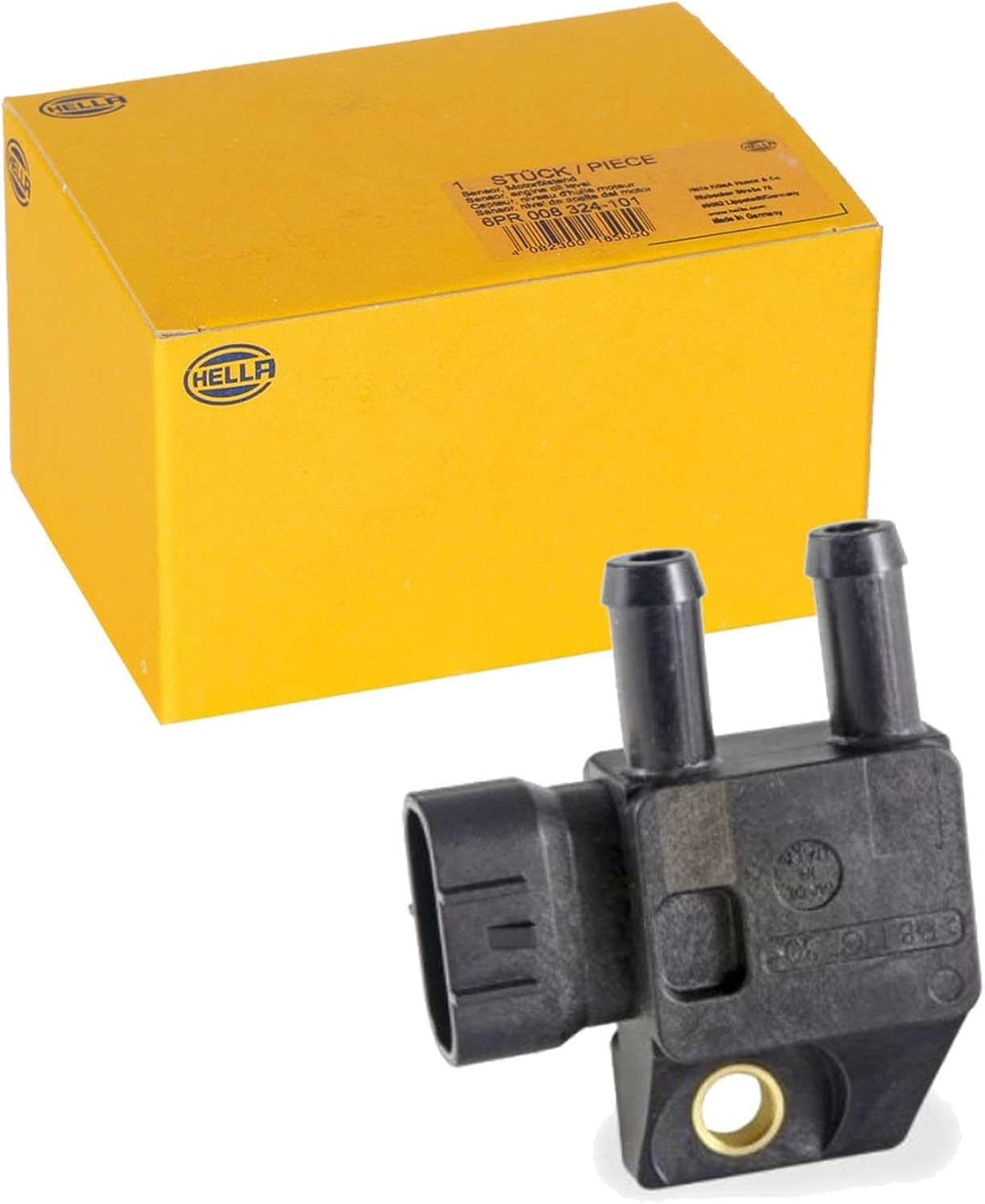 HELLA 6PP 009 409-291 Sensor, Abgasdruck - 3-polig - geschraubt