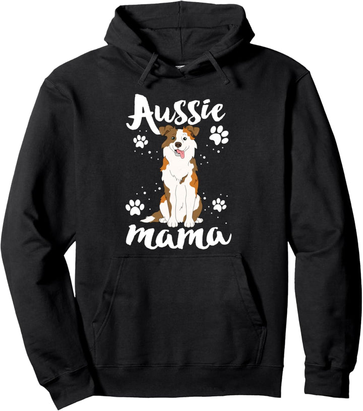 Dog Mama Shirt For Women Australian Shepherd Aussie Mom Pullover Hoodie