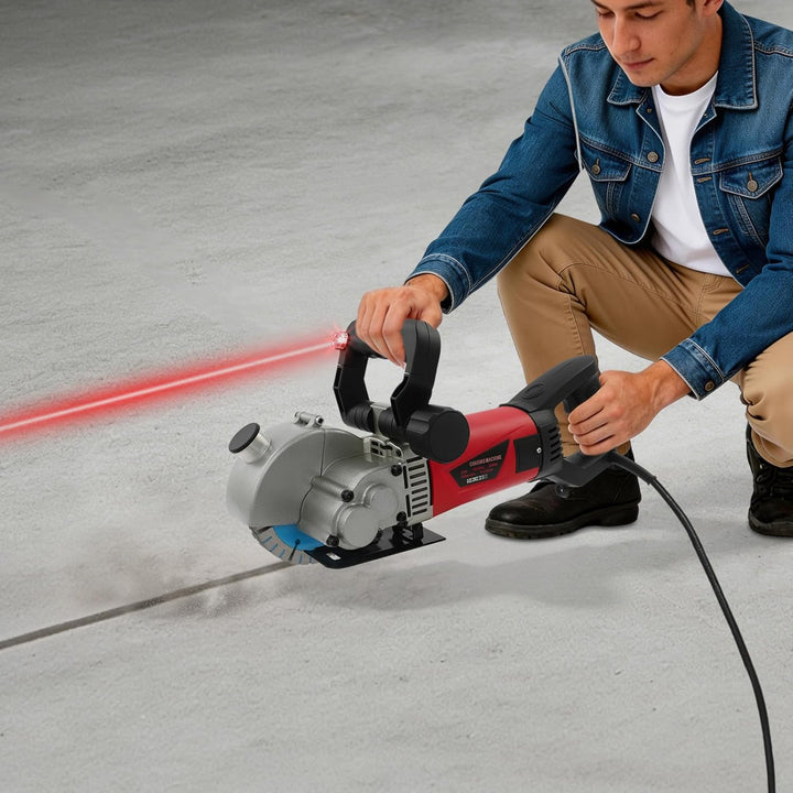 2800W Schlitzfräse Mauernutfräse mit 5 Stück Diamantscheiben, Wasserpumpe | Mauerfräse Elektrische m