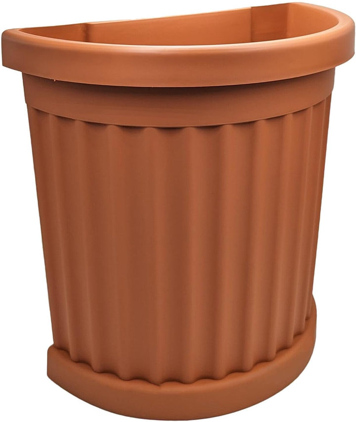 Bama 30900 Topf mit Untersetzer, terrakotta, 27x52x49 cm Terracotta, Terracotta