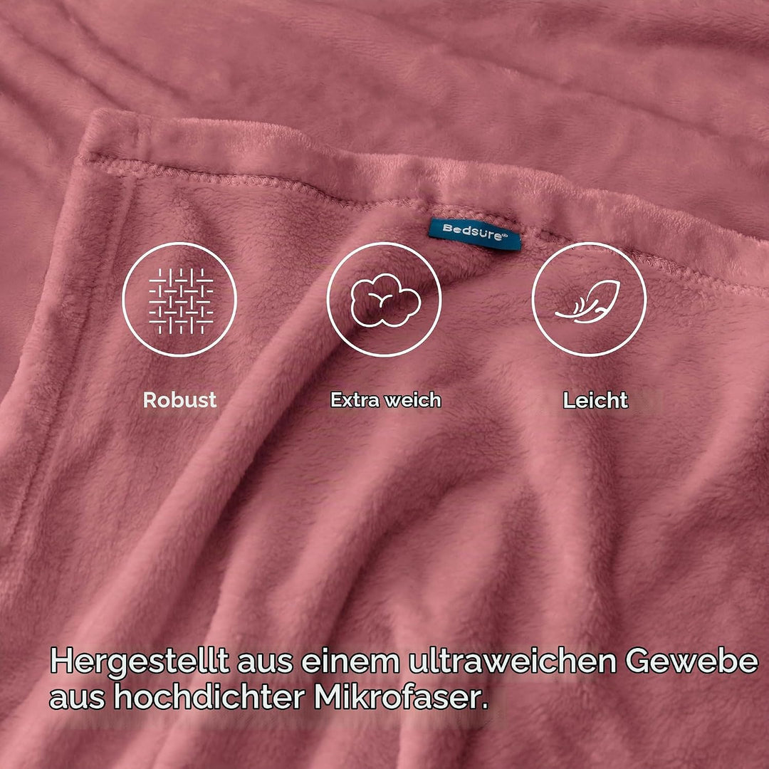 BEDSURE Kuscheldecke Flauschig Decke Fleecedecke - Wohndecke Warm Weich, Sofadecke Kleine, Decke Cou