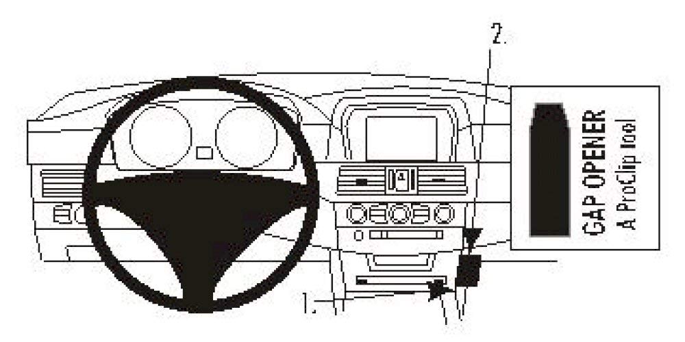 Brodit 853283 ProClip Halterung, schwarz