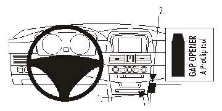 Brodit 853283 ProClip Halterung, schwarz