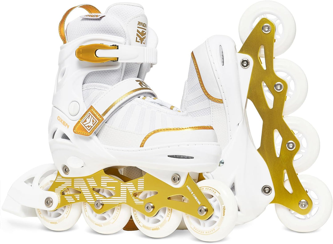 RAVEN Inline Skates Inliner für Kinder und Erwachsene OPTIONAL 2in1 mit Schlittschuhen verstellbar O