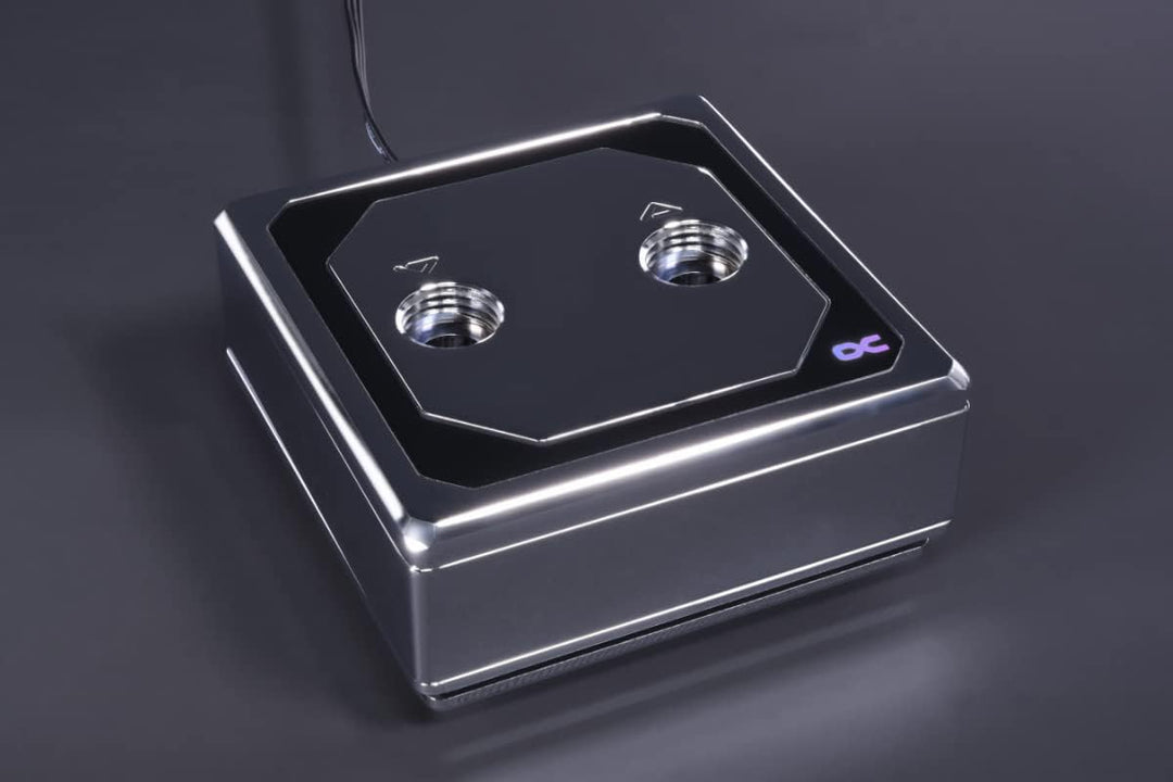 Alphacool 13083 Eisblock XPX Aurora Edge - Full Brass Chrome Digital RGB CPU Kühler Wasserkühlung