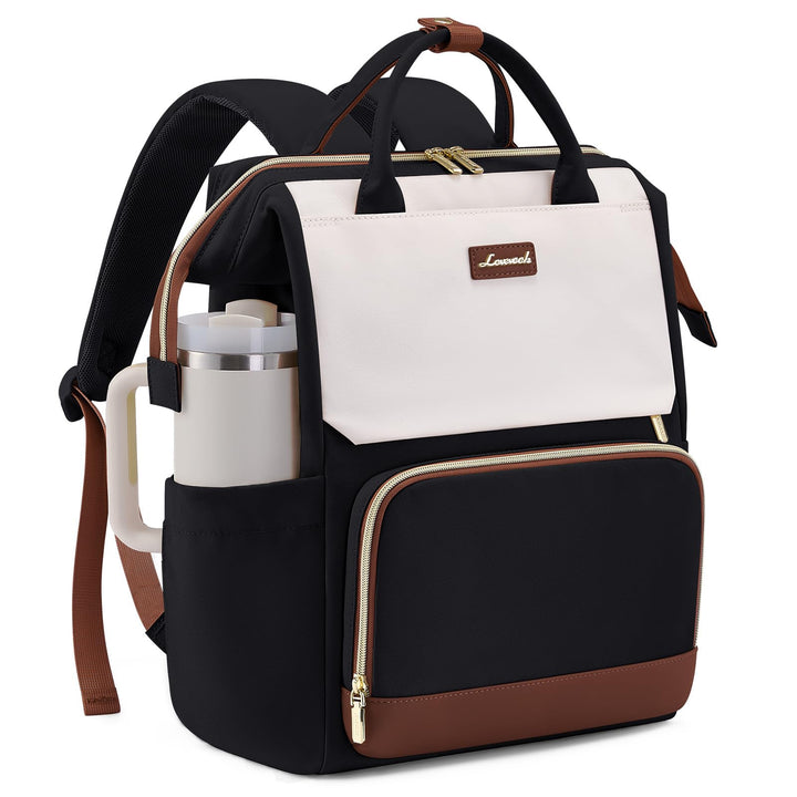 LOVEVOOK Rucksack Damen Gross, 17,3 Zoll Laptop Schulrucksack Wasserdicht Travel Backpack Women Eleg