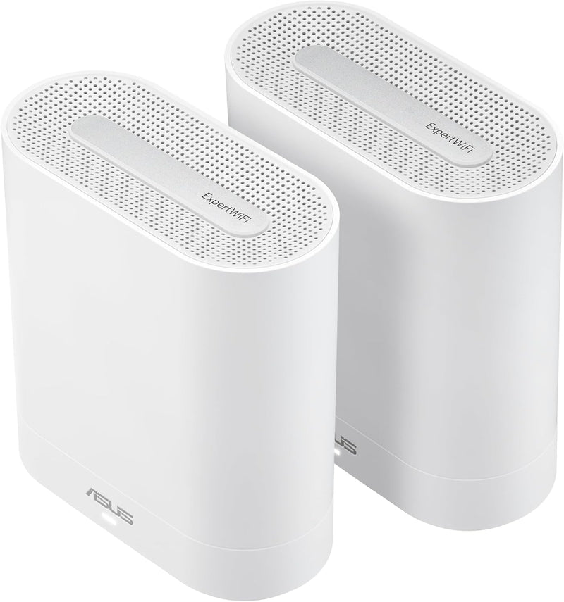 ASUS ExpertWiFi EBM68 2er Set Tri-Band WiFi 6 Mesh WiFi System (bis zu 5 SSIDs, benutzerdefiniertes