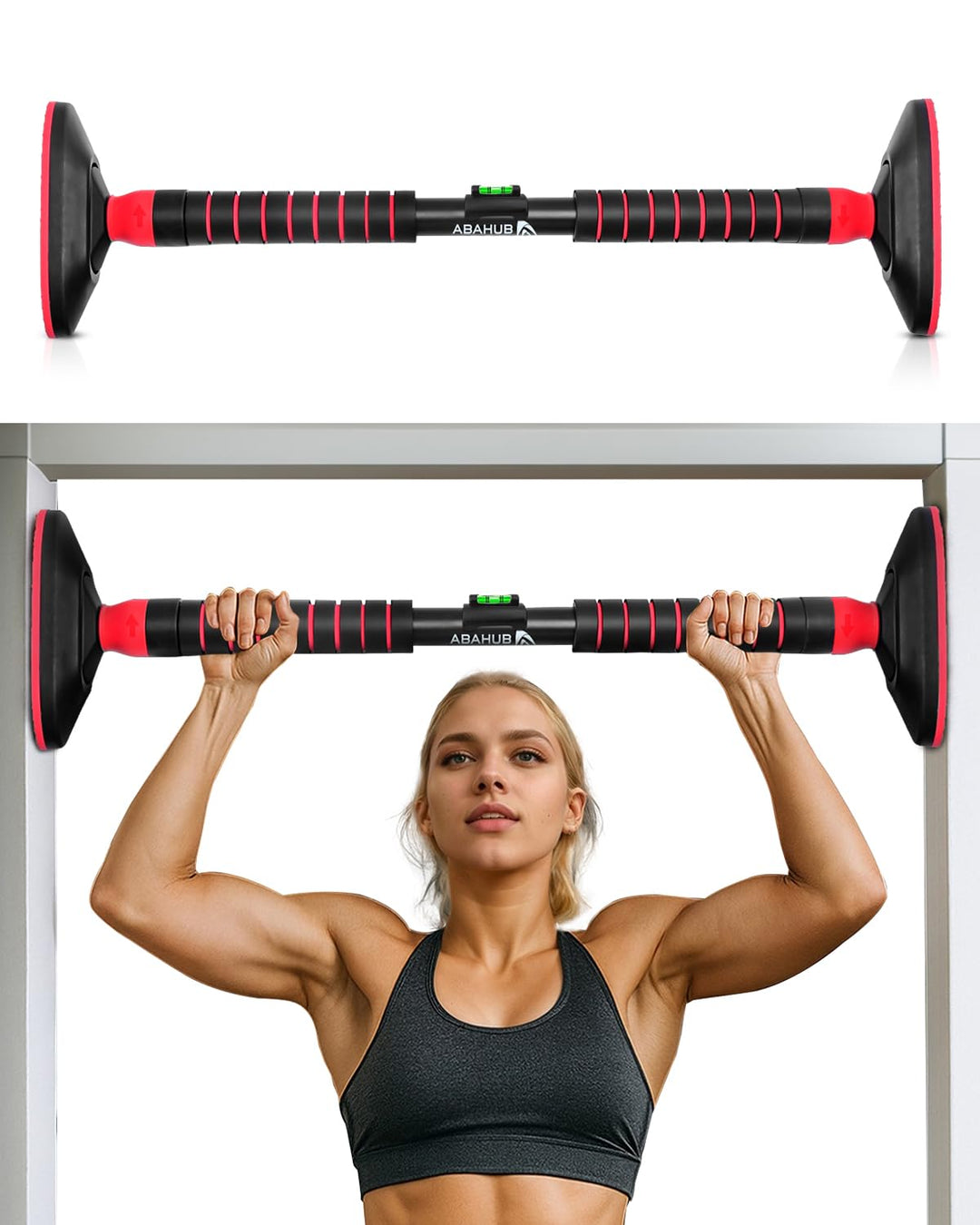 Abahub Klimmzugstange Türrahmen mit Sicherheitsverschluss Home Pull Up Bar ohne Bohren Türstange für
