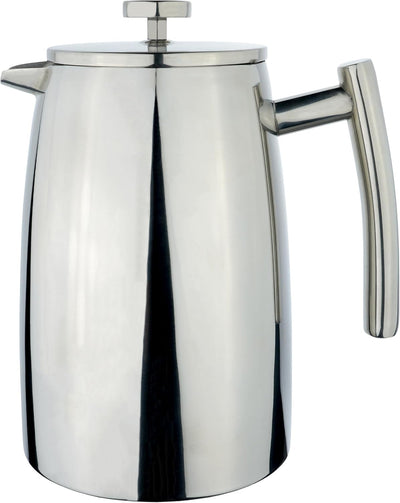 Café Stål Belmont Doppelwandiger Kaffeebereiter aus hochwertigem 18/10 Edelstahl – 12 Mokktassen, 1.