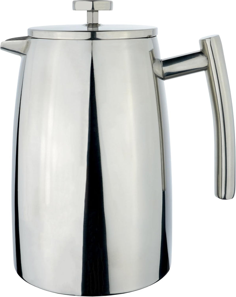 Café Stål Belmont Doppelwandiger Kaffeebereiter aus hochwertigem 18/10 Edelstahl – 12 Mokktassen, 1.
