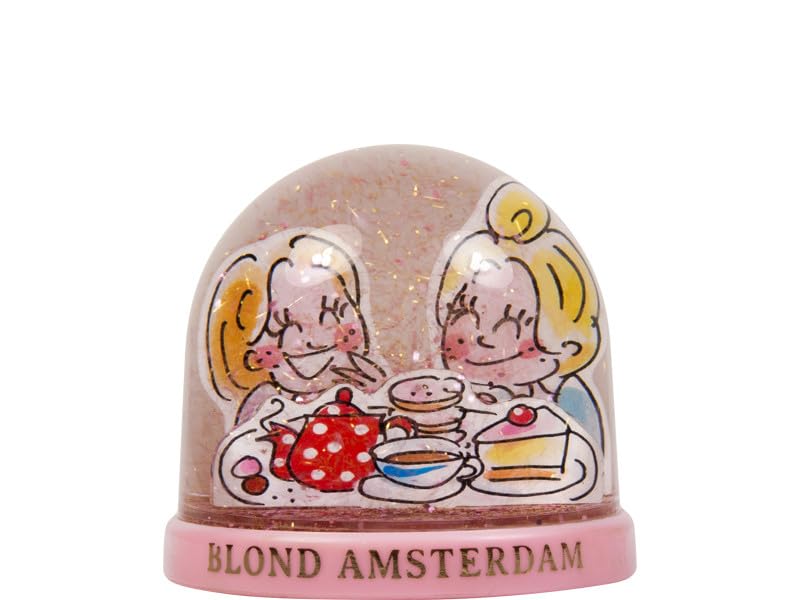 Blond Amsterdam Valentin Schneekugel 9 cm – dekorative Blond-Birthday-Schneekugel im Eben-Quatschen-