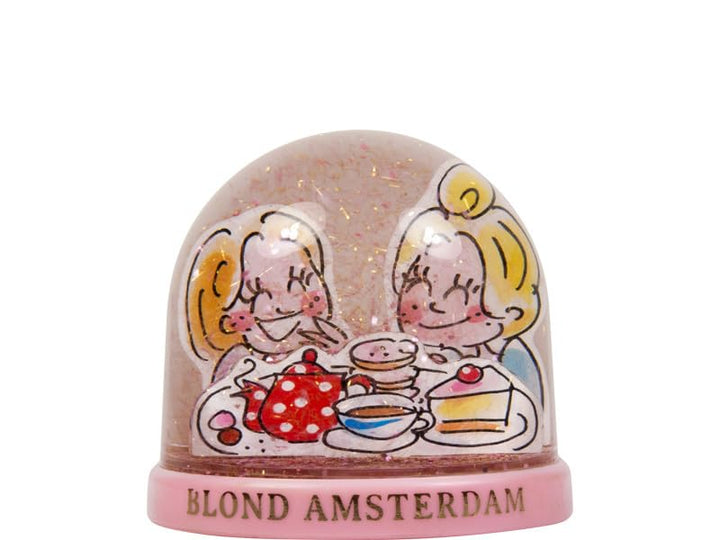Blond Amsterdam Valentin Schneekugel 9 cm – dekorative Blond-Birthday-Schneekugel im Eben-Quatschen-