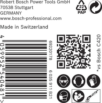 Bosch Professional 25x Expert M480 Schleifnetz (für Hartholz, Farbe auf Holz, Ø 225 mm, Körnung 150,