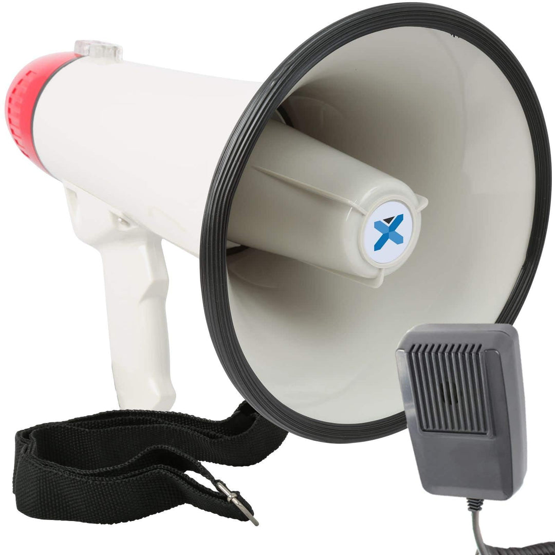 VONYX MEG040 Megafon mit Sirene und Aufnahmefunktion, 40 Watt lautes Megaphone, Party-Megafon, Sprac