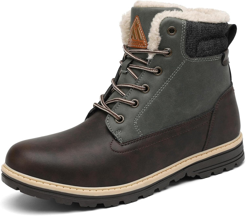 Mishansha Winterschuhe Herren Gefüttert Winterstiefel Damen Warm Winterboots Wasserfeste 39 EU Dunke