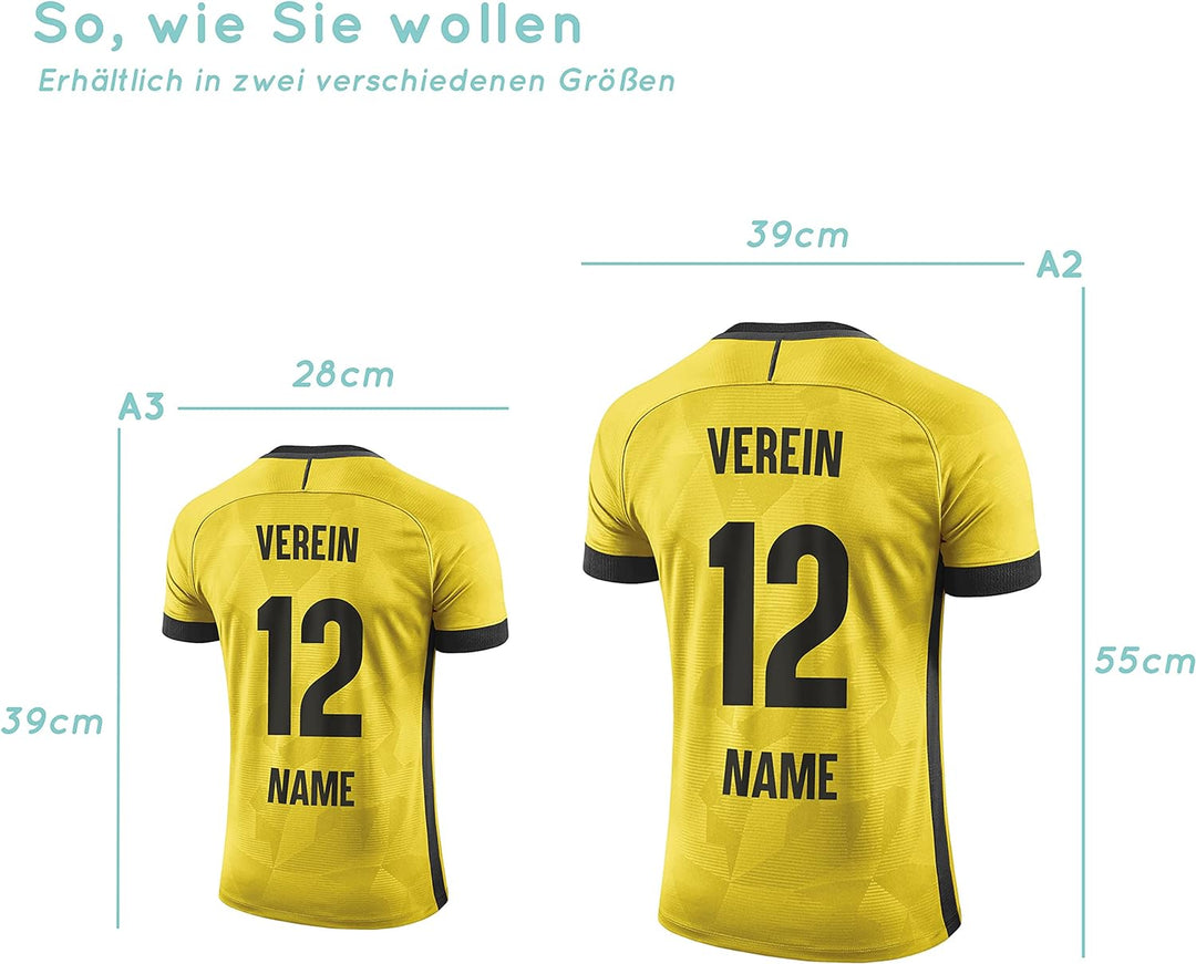Elbeffekt Trikotlampe für Dortmund Fans aus Holz - personalisierbares Geschenk - schenke dein indivi