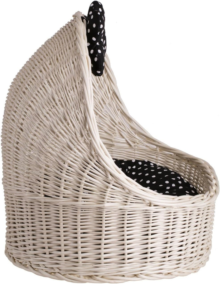 Cremefarbene Tierhütte aus Weide Cremefarben_beige, Cremefarben_beige