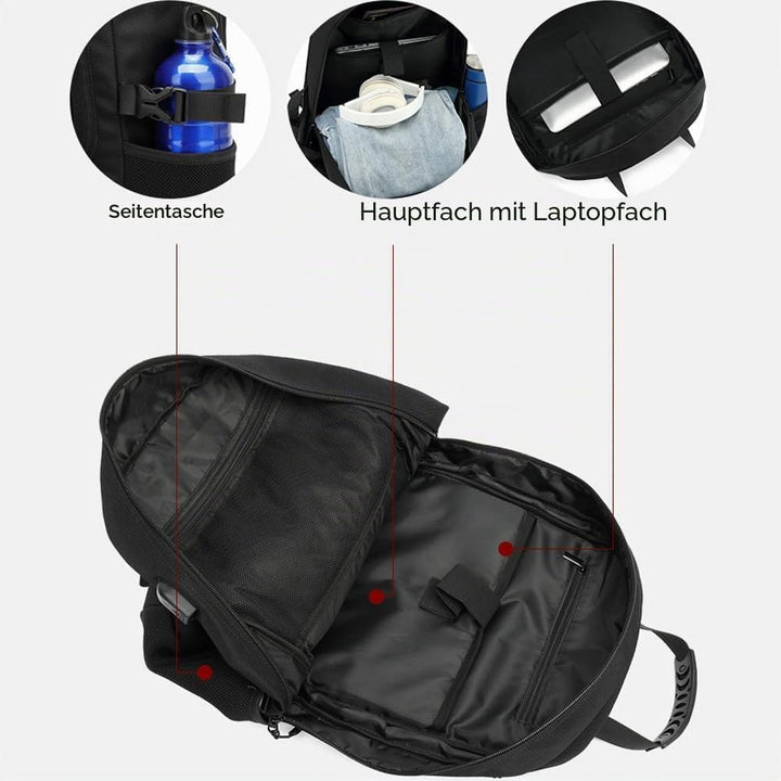 50L 60L 80L Gross Reiserucksack Herren,Erweiterbar Handgepäck Rucksack,17-Zoll Laptoptasche Arbeit L