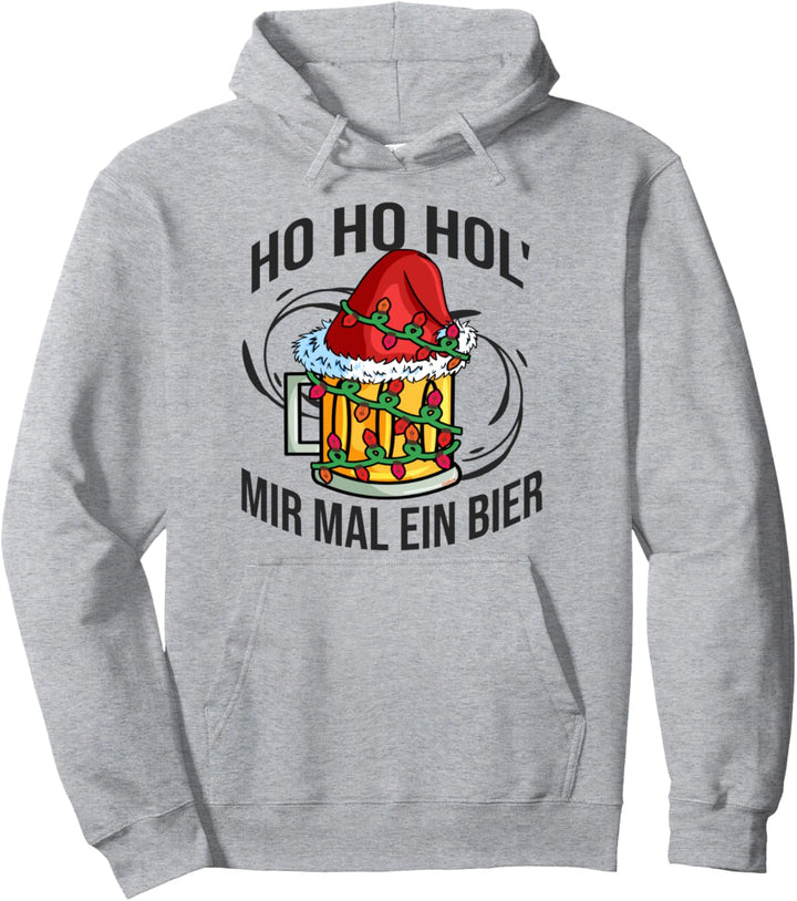 Ho Ho Hol mir mal ein Bier Ugly Christmas Weihnachten Fun Pullover Hoodie