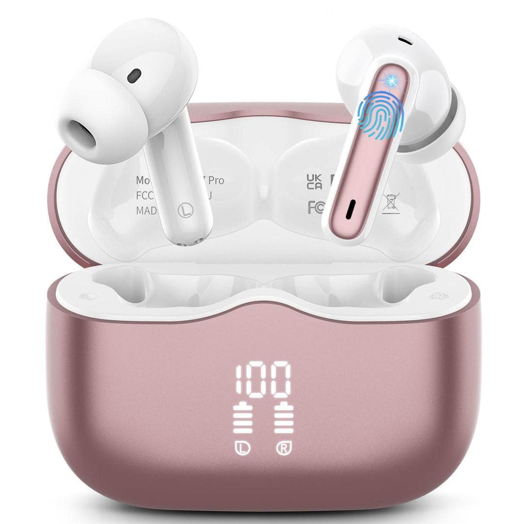 Bluetooth Kopfhörer, Kopfhörer Kabellos Bluetooth 5.3 In Ear Kopfhörer mit 4 ENC Noise Cancelling Mi