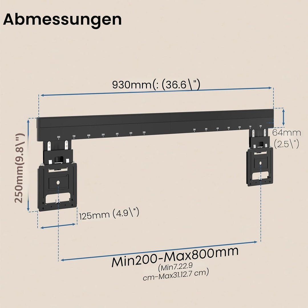 Ultra Slim Wandhalterung für 43-100" TVs,TV Wandhalterung für Samsung mit Einem bis zu 75 kg,VESA Ma