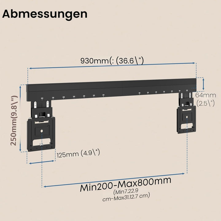 Ultra Slim Wandhalterung für 43-100" TVs,TV Wandhalterung für Samsung mit Einem bis zu 75 kg,VESA Ma
