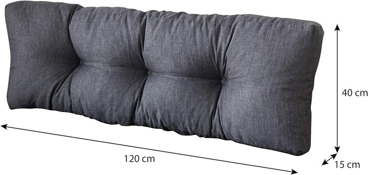 sunnypillow Palettenkissen Auflage Set für Europaletten Indoor und Outdoor Palettenpolster Palettens