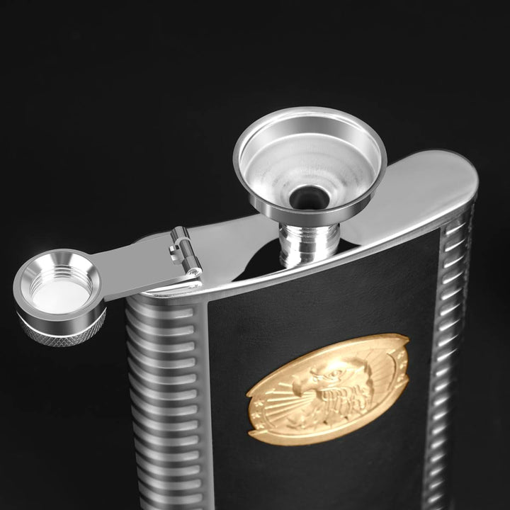 Flachmann aus Edelstahl, mit Trichter und Box, 284 ml B. Adler 283 g, B. Adler 283 g