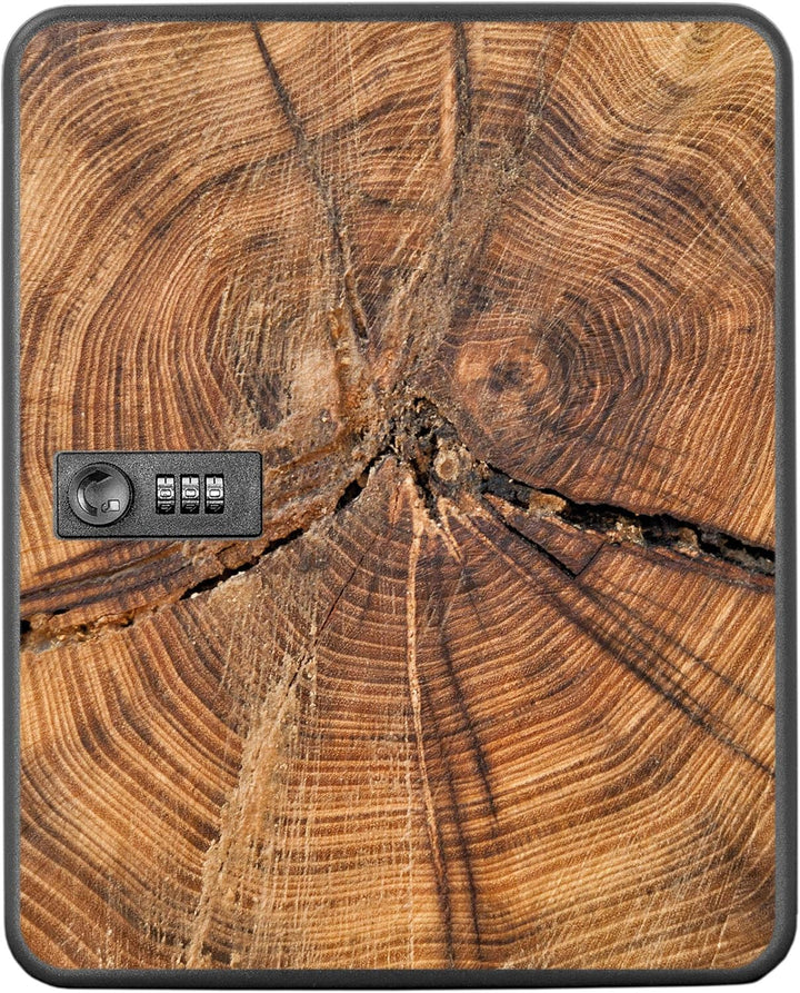 banjado® Burg-Wächter® abschliessbarer Schlüsselkasten mit Motiv Jahresringe für 36 Schlüssel - Schl