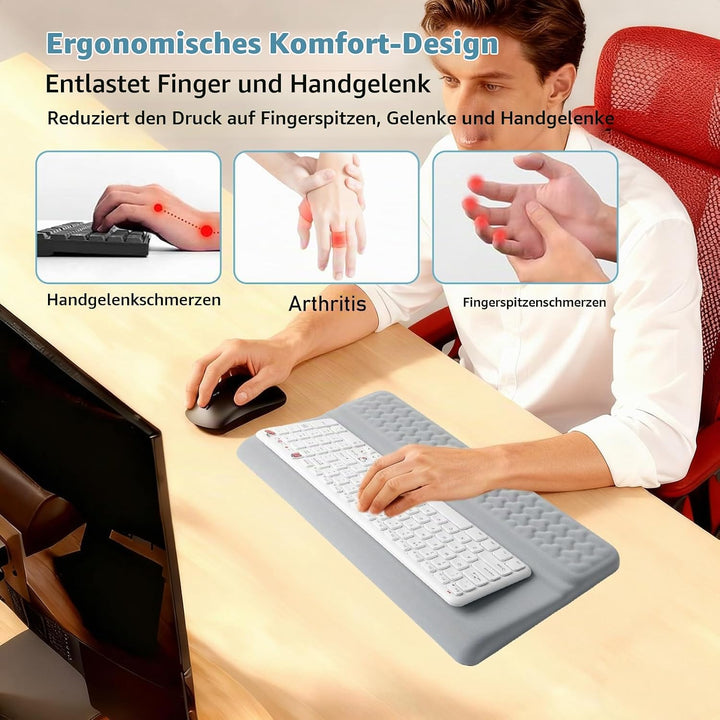 Tastaturständer mit Handballenauflage Tastatur und Handgelenkauflage, Ergonomisches Wrist Rest Memor