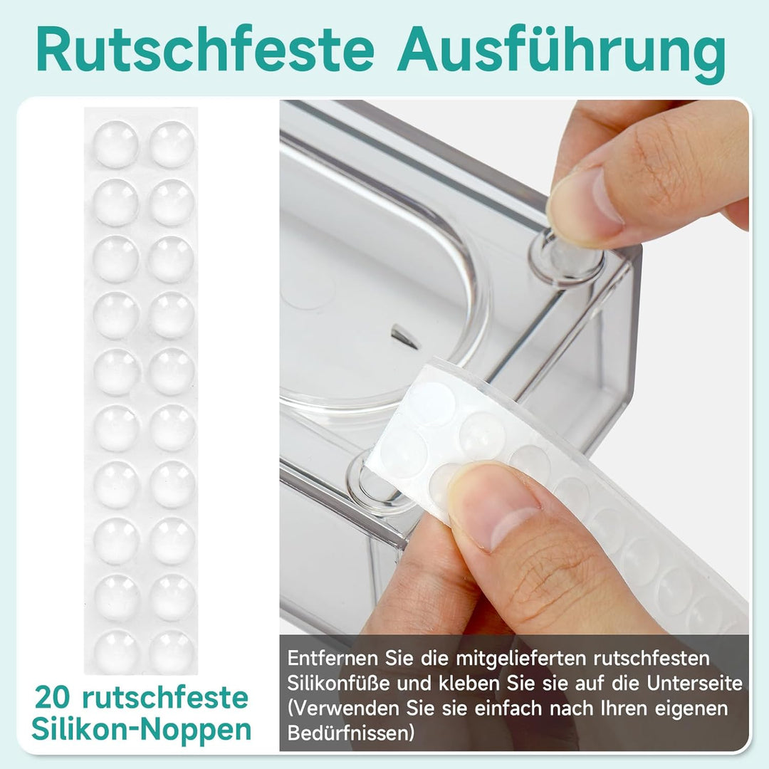 Acryl Schreibtisch Organizer mit 6-Schubladen, Make up Organizer Kunststoff, 23x16,5x28,5 cm, Klare
