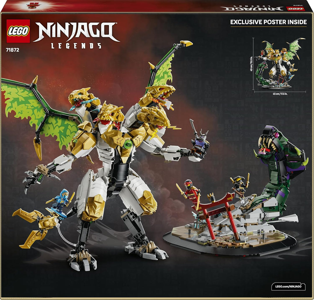 LEGO NINJAGO Duell mit dem Ultradrachen - Spielzeug mit 4-köpfiger Actionfigur, Schlange & 4 Minifig