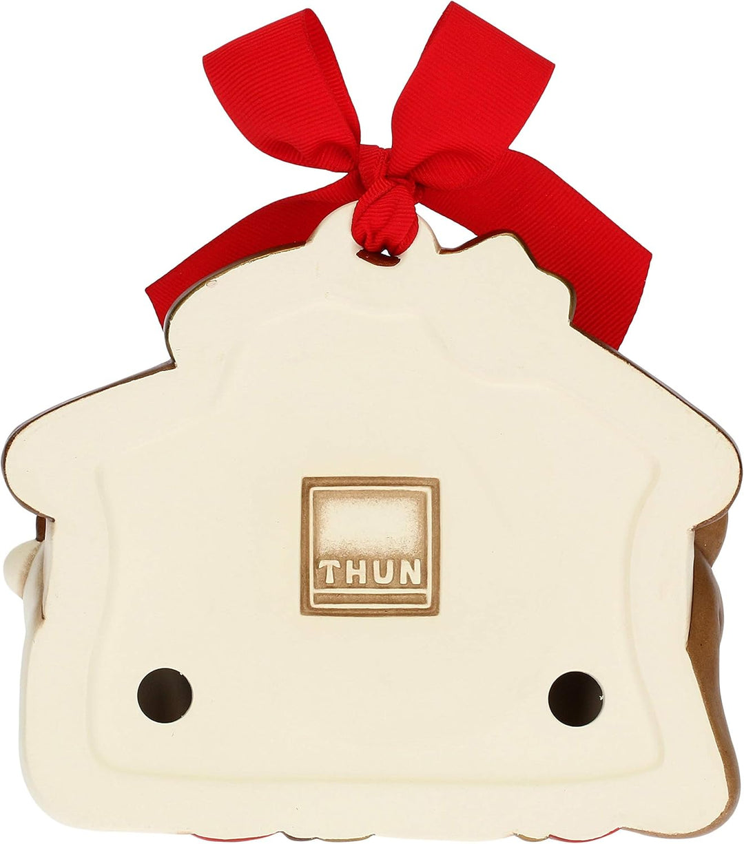 THUN - Formel mit Krippe - Weihnachtsdekoration Haus - Mittel - Keramik - 15,3 x 4 x 13 cm, Krippe