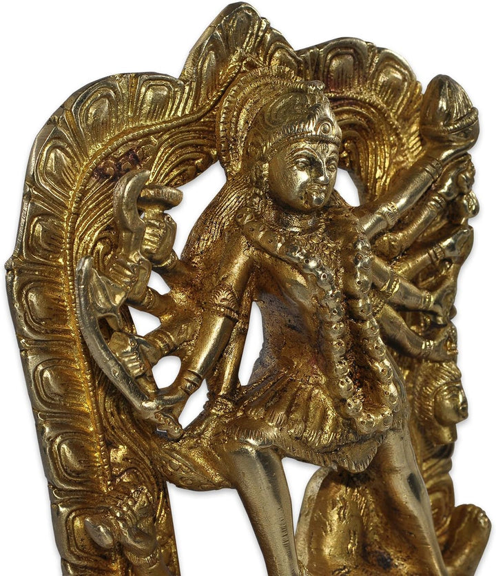 DakshCraft Göttin Kali Idol Statue Steht auf Shiv für zu Hause Dekor Geschenke antike Elemente Pooja