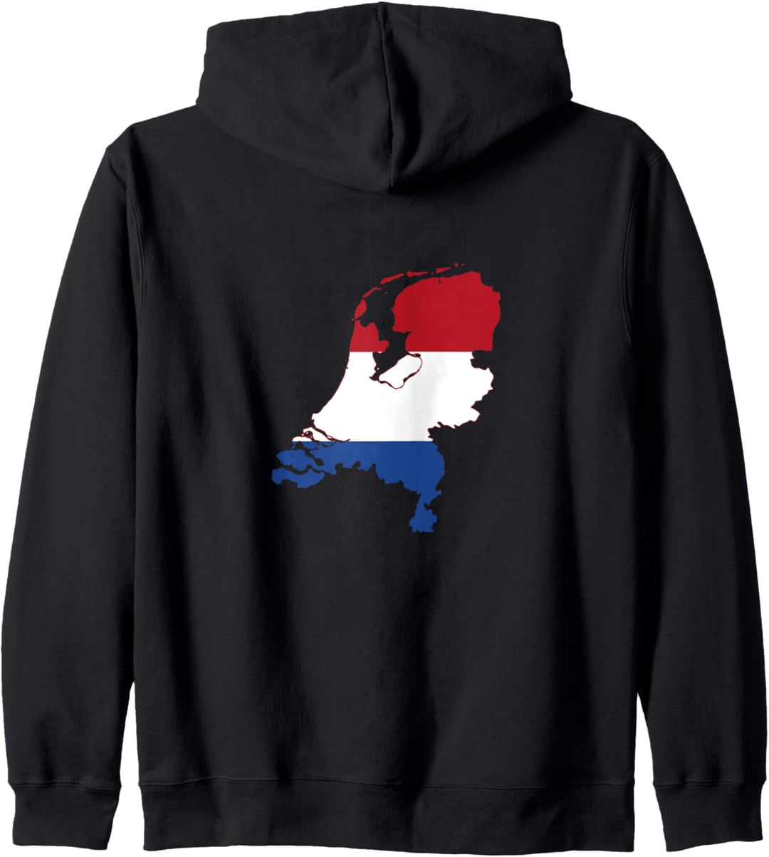 Umriss des niederländischen Landes auf der Flagge Kapuzenjacke