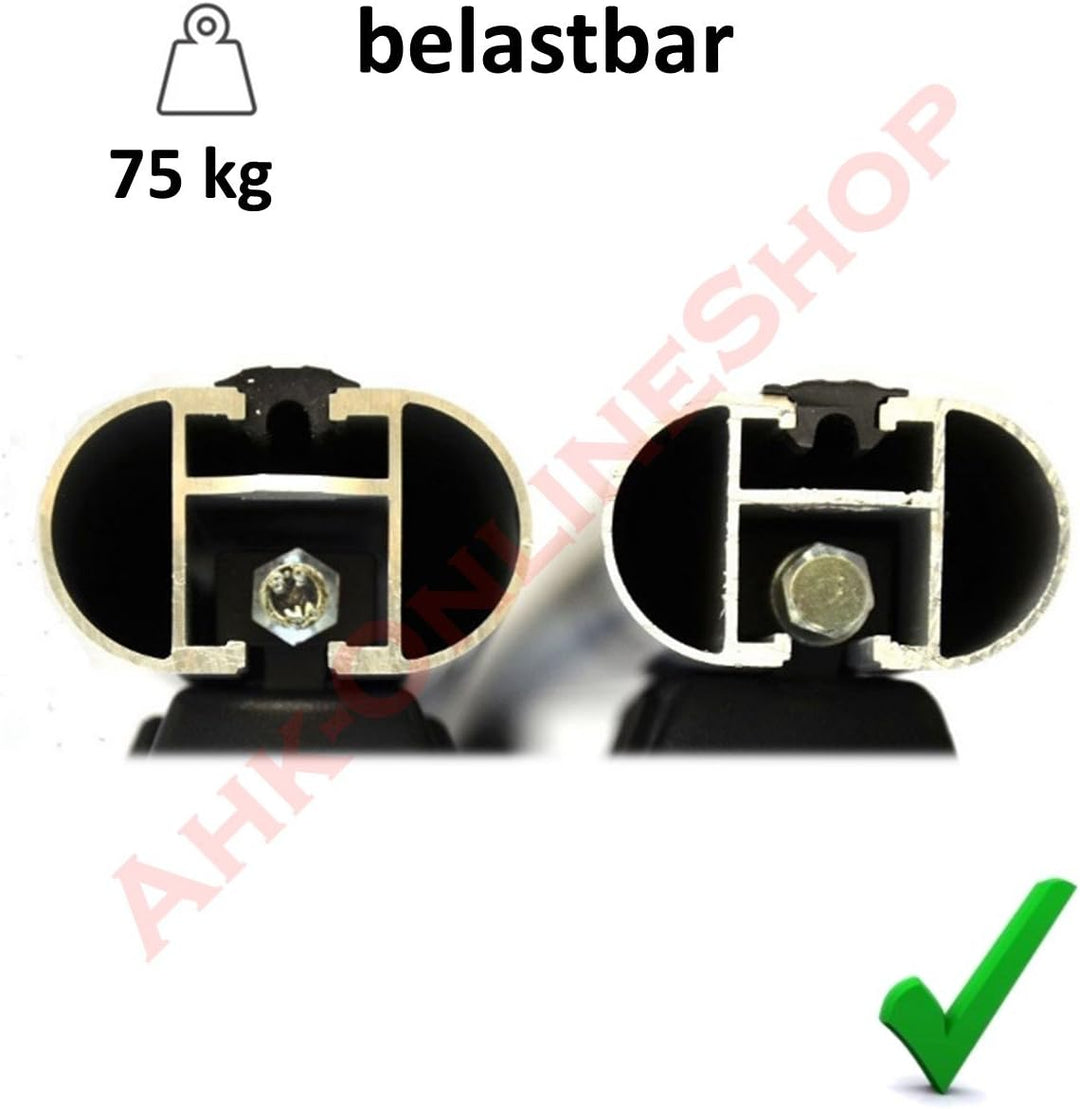 Alu Relingträger universal Dachträger abschliessbar Lastenträger Grundträger ALFA - 160cm