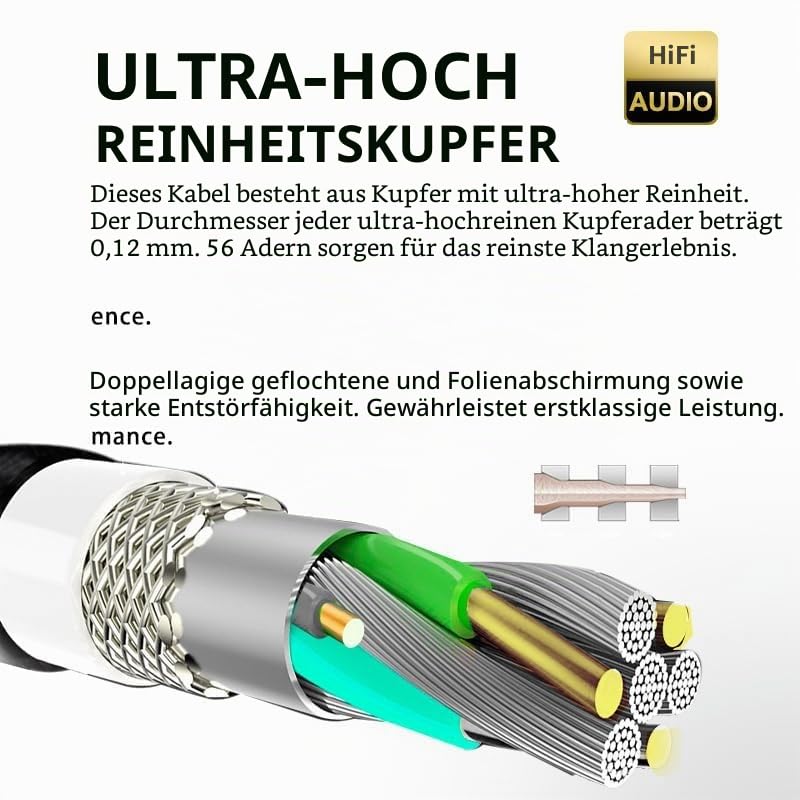 SKW USB Typ C auf USB B-Kabel 3M, Nylon Druckerkabel/Scannerkabel Kompatibel mit MacBook,Soundkarte,
